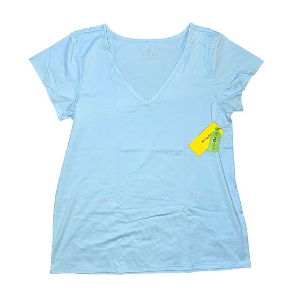 NWT EleVen by Venus Williams Match Point Short Sleeve Tennis Shirt Blue Size M - Picture 2 of 6